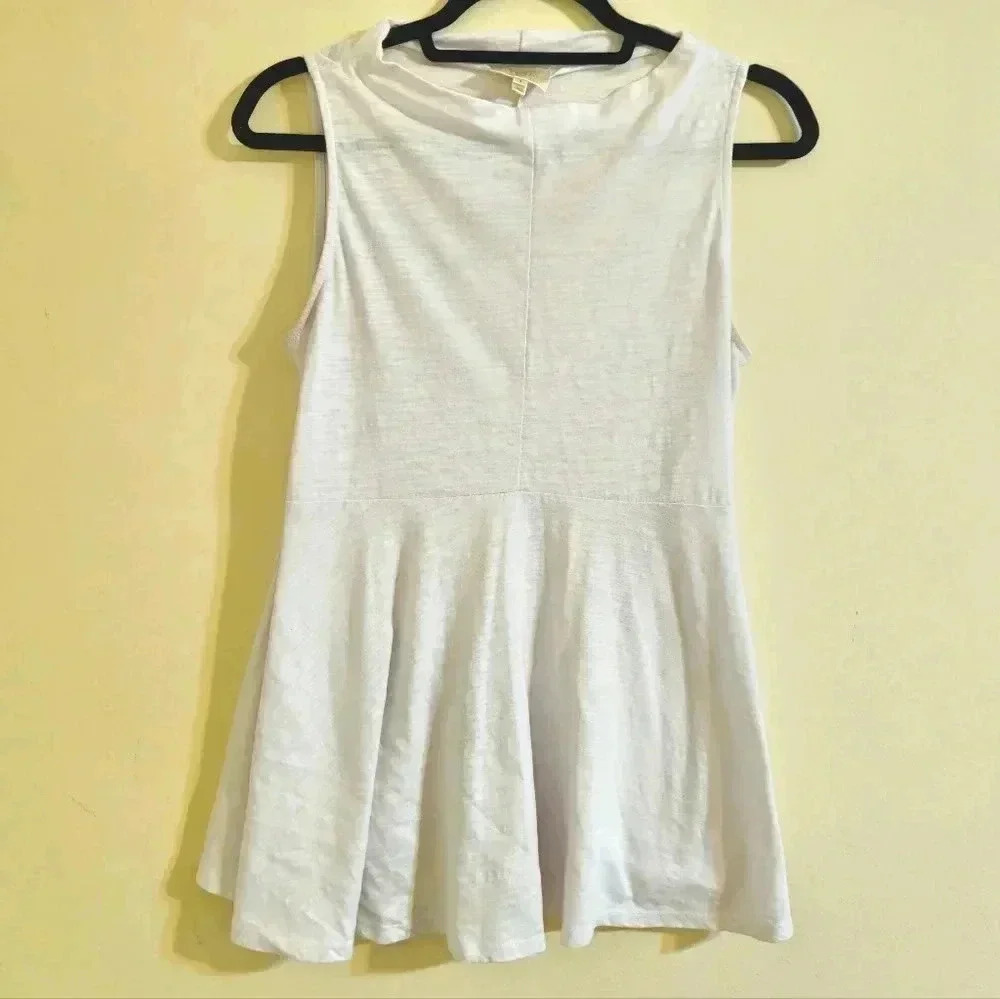 Anthropologie Deletta Sleeveless Peplum Top